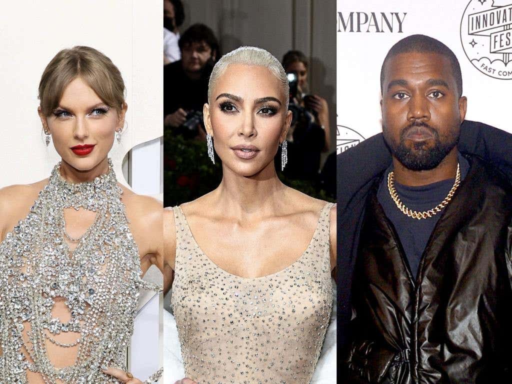 taylor swift, kim kardashian, kanye west