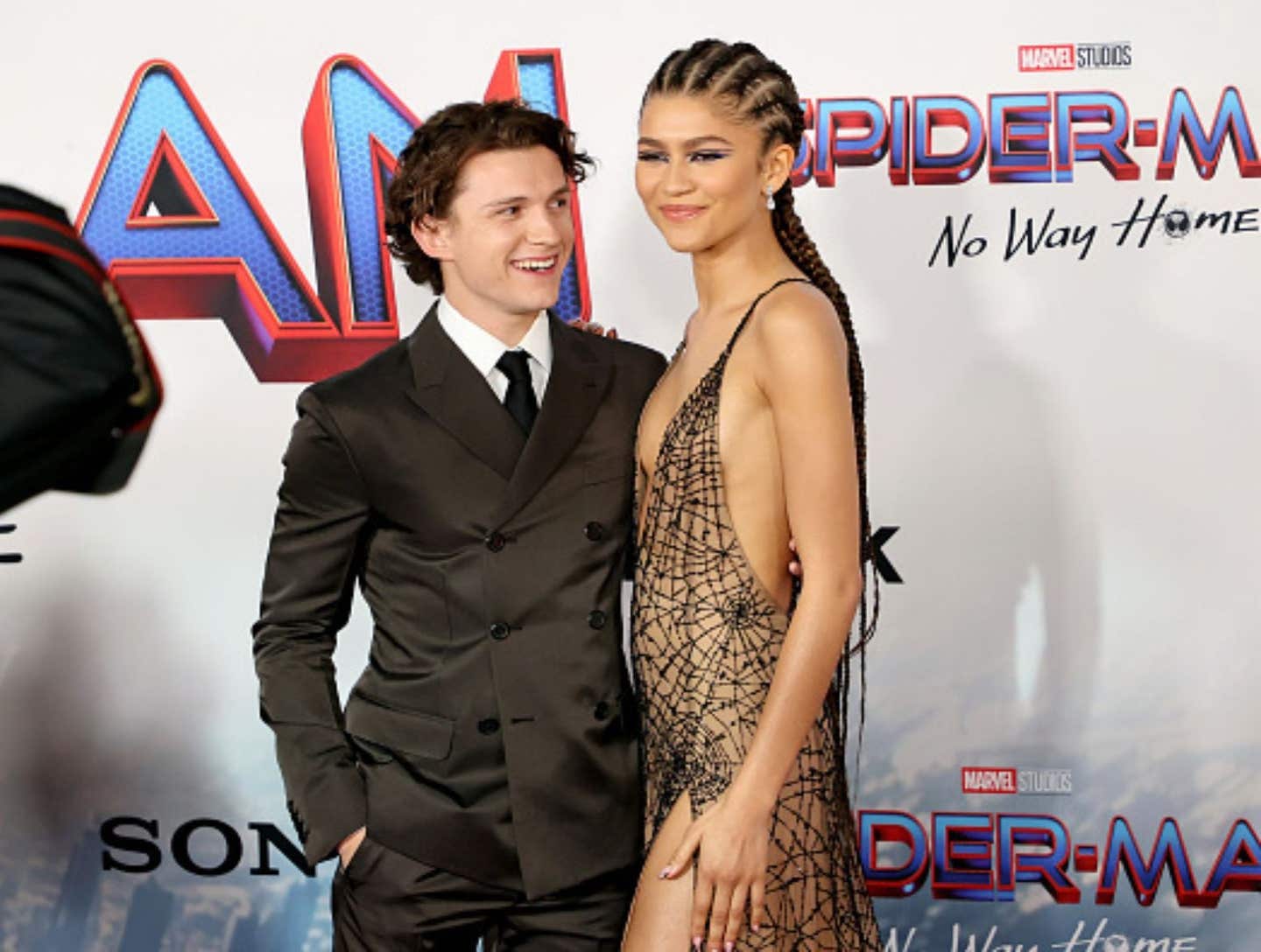 (L-R) Tom Holland and Zendaya attend Sony Pictures' "Spider-Man: No Way Home" Los Angeles Premiere on December 13, 2021 in Los Angeles, California.