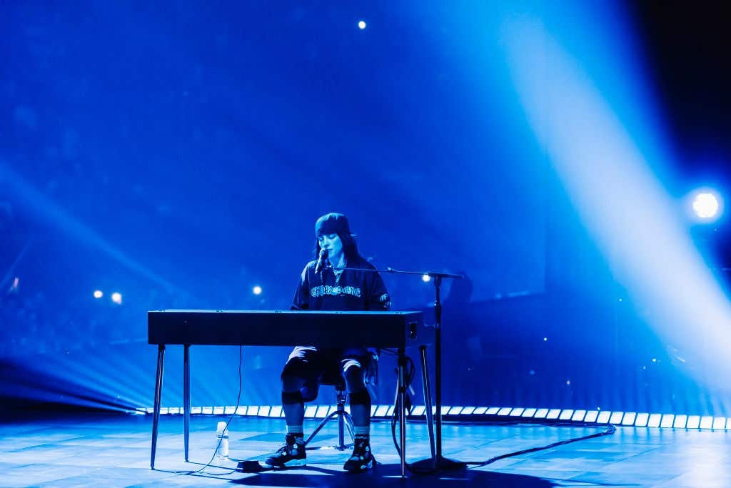 Billie Eilish performs her 'Hit Me Hard And Soft' Tour at Rod Laver Arena on March 04, 2025 in Melbourne, Australia.