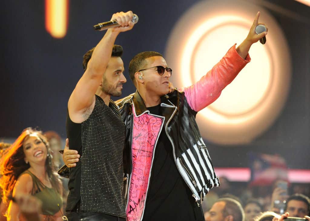Luis Fonsi and Daddy Yankee perform onstage at the Billboard Latin Music Awards at Watsco Center