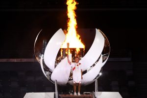 Naomi Osaka Lights Olympic Cauldron During Tokyo Opening Ceremony