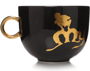 brown and gold lord of the rings coffee mug