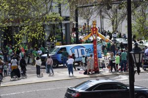 HD 98.3 Van in the St. Patrick's Day parade